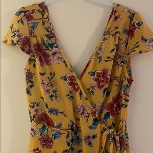 Yellow floral dress